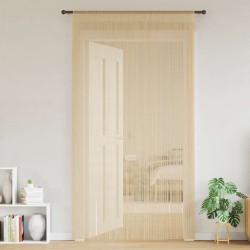 Rideau en fils 2 pcs 140 x 250 cm Beige 