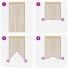 Rideau en fils 2 pcs 140 x 250 cm Beige 