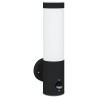 Luminaires muraux d'extérieur avec capteur 2 pcs Noir en acier inoxydable IP44 
