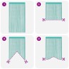 Rideau en fils 2 pcs 140 x 250 cm turquoise 
