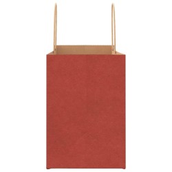 Sacs en papier 50 pcs avec poignées rouge 32x17x25 cm 