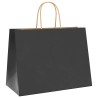 Sacs en papier 50 pcs avec poignées noir 32x17x25 cm 