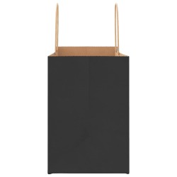 Sacs en papier 50 pcs avec poignées noir 32x17x25 cm 