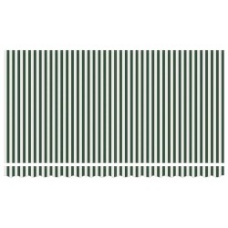 Tissu de Remplacement d'Auvent pour Cadre 4x2 m en Vert et Blanc 