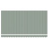 Tissu de Remplacement d'Auvent pour Cadre 4x2 m en Vert et Blanc 