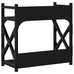 Support d'imprimante 2 niveaux noir 40x20x40 cm 