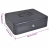 Coffre-fort portable Gris foncé Acier Moyen Coffre-fort portable 