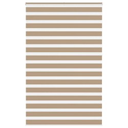 Store zèbre marron sable largeur du tissu 145,9 cm polyester 