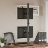 Support de moniteur double noir acier VESA 75/100 mm 