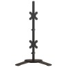 Support de moniteur double noir acier VESA 75/100 mm 