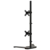 Support de moniteur double noir acier VESA 75/100 mm 