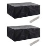 Housses de salon de jardin 2 pcs 8 œillets 200x160x70 cm 