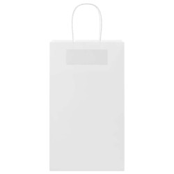 Sacs en papier 250 pcs avec poignées blanc 54x15x49 cm 