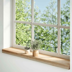 Appuis de fenêtre 2 pcs non traité 90x15x2 cm bois chêne massif 
