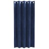 Rideaux occultants avec œillets 2 pcs Velours bleu foncé 