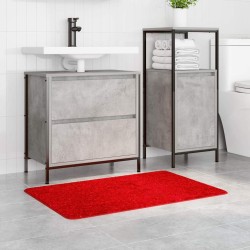 Tapis de bain rectangulaire rouge 60x90 cm en polypropylène antidérapant 
