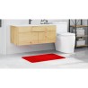 Tapis de bain rectangulaire rouge 60x90 cm en polypropylène antidérapant 