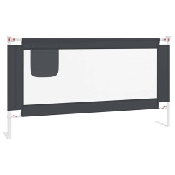 Barrière de sécurité de lit d'enfant Gris foncé 160x25 cm Tissu 
