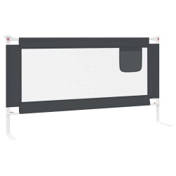 Barrière de sécurité de lit d'enfant Gris foncé 160x25 cm Tissu 