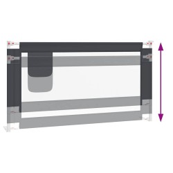 Barrière de sécurité de lit d'enfant Gris foncé 160x25 cm Tissu 