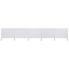 Paravent 5 panneaux Tissu 600 x 80 cm Blanc sable 