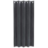 Rideaux occultants avec œillets 2 pcs en velours gris clair 