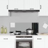 Bordure de cuisine Noir 110x40x0,6 cm en verre trempé 