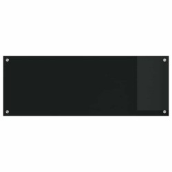 Bordure de cuisine Noir 110x40x0,6 cm en verre trempé 