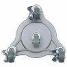 Roulettes pour meubles 4 pièces avec élévateur 19 x 17,5 x 6 cm Acier 1 000 kg 