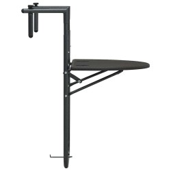 Table de balcon Marron 60x64x83,5 cm Plastique Aspect de rotin 