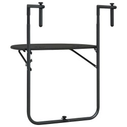 Table de balcon Marron 60x64x83,5 cm Plastique Aspect de rotin 