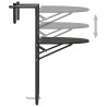 Table de balcon Marron 60x64x83,5 cm Plastique Aspect de rotin 