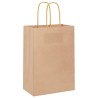 Sacs en papier 250 pcs avec poignées marron 15x8x21 cm 