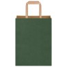 Sacs en papier 50 pcs avec poignées vert 21x11x28 cm 