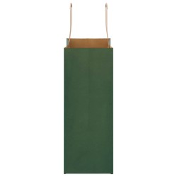 Sacs en papier 50 pcs avec poignées vert 21x11x28 cm 