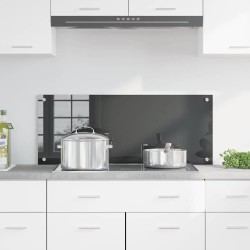dosseret de cuisine gris foncé 100x40x0,6 cm en verre trempé 