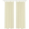 Rideau fin Crème 140x245 cm 2 pcs 