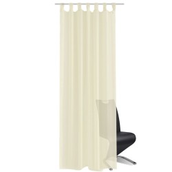 Rideau fin Crème 140x245 cm 2 pcs 