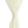 Rideau fin Crème 140x245 cm 2 pcs 