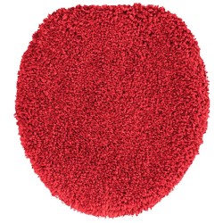 Set de 3 Tapis de Bain Rouge en Polypropylène Antidérapants 