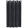 Rideaux opaques avec œillets 2 pcs en velours gris foncé 