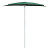 Demi-parasol de jardin avec mât 180x90 cm vert 