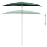 Demi-parasol de jardin avec mât 180x90 cm vert 