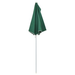Demi-parasol de jardin avec mât 180x90 cm vert 