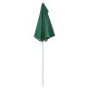 Demi-parasol de jardin avec mât 180x90 cm vert 