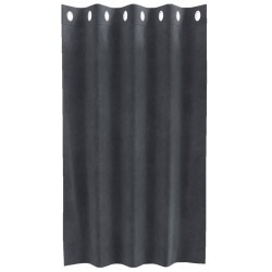 Rideaux Occultants avec Œillets 2 pcs Velours Gris Clair 