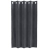 Rideaux Occultants avec Œillets 2 pcs Velours Gris Clair 
