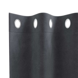 Rideaux Occultants avec Œillets 2 pcs Velours Gris Clair 
