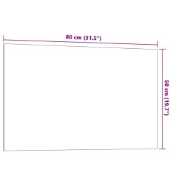 Tableau noir magnétique mural Noir 80x50 cm Verre trempé 