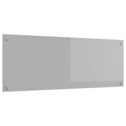 Brique de cuisine Grise claire 110x40x0,6 cm en Verre trempé 